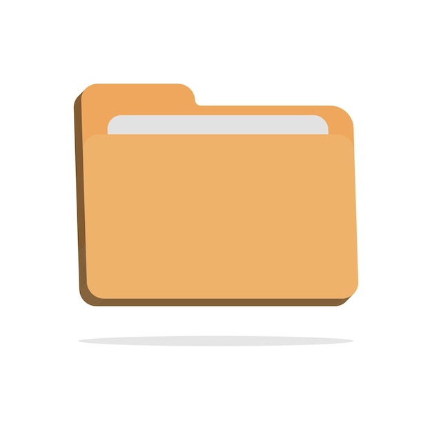 3d folder with files in minimal cartoon style