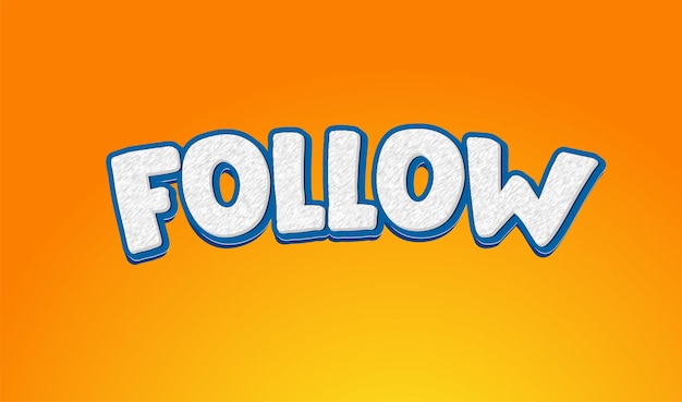 3d follow text effect