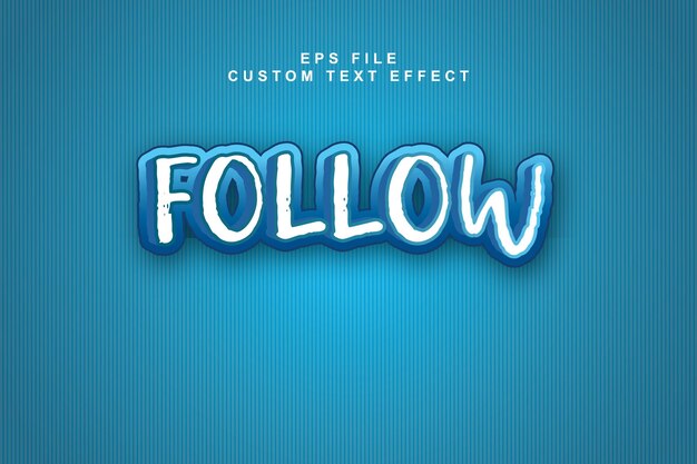 3d follow text effect