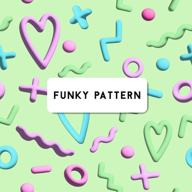 3d funky pattern colorful pack