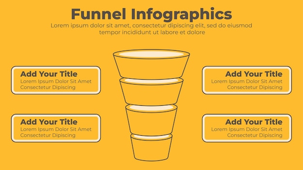 3d funnel diagram business infographic template