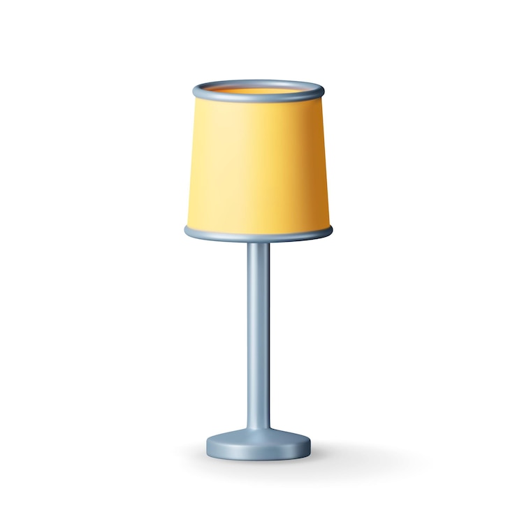 Vector 3d furniture interior lamp isolated on white