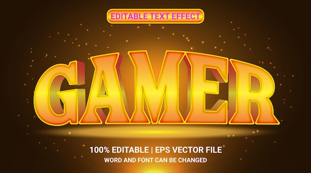 3d gamer text effect