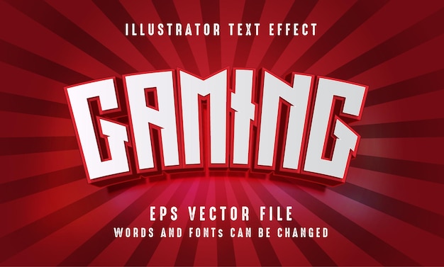 3d gaming text effect in  Editable style13