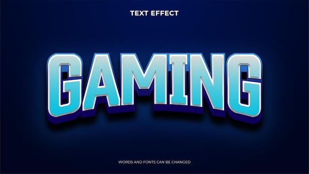 3d gaming text effect template