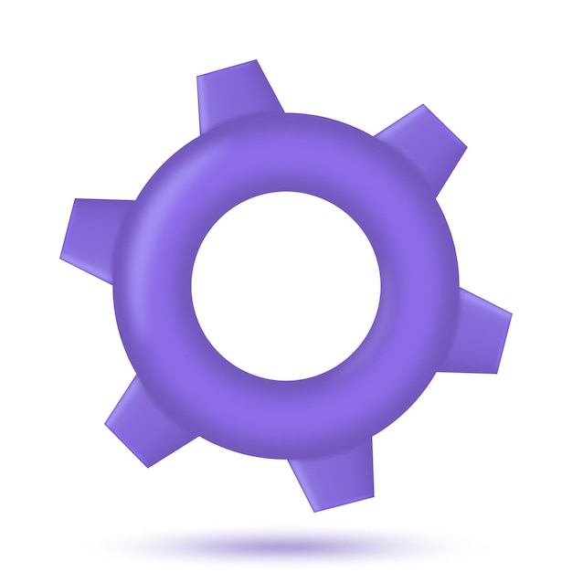 Vector 3d gear icon