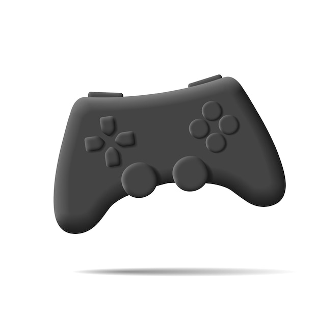 3D-gedetailleerde illustratie van gamepad-controller met knoppen geven stijl weer