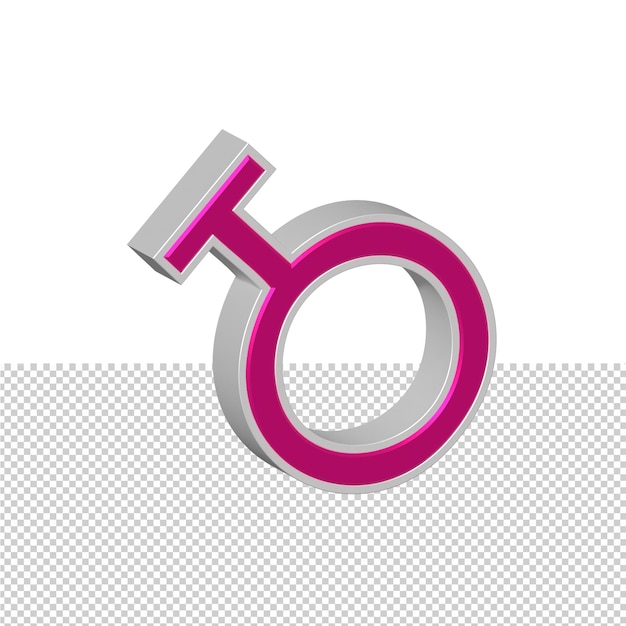 3D gender reveal symbol