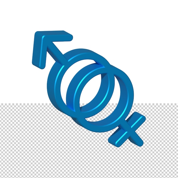 Vector 3d gender symbol