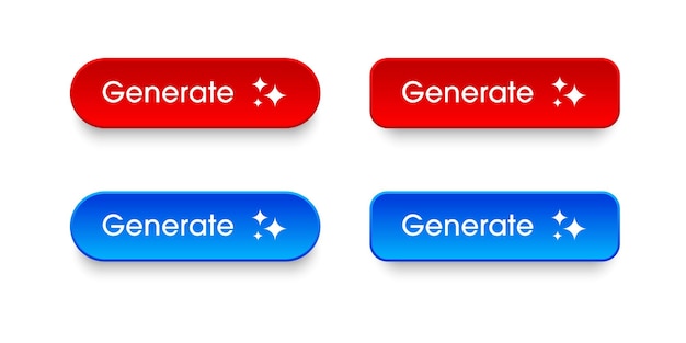 3d generate ai button artificial intelligence and machine learning technology concept ai enters by command prompt to generate ideas chat with ai ui ux design vector illustration