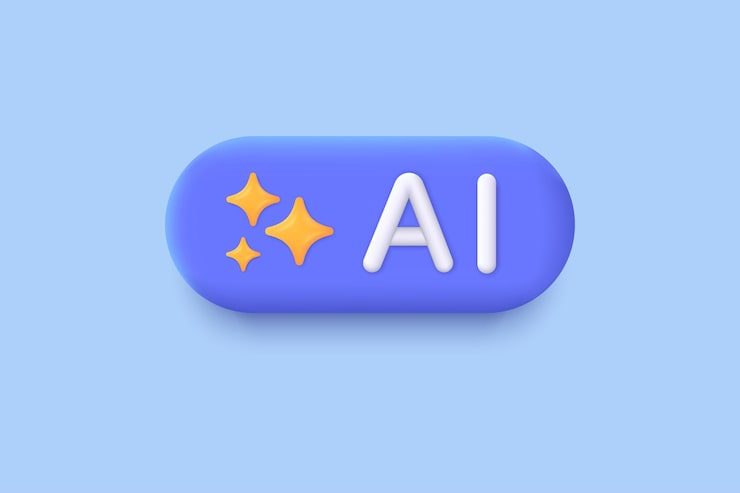 Vector 3d生成式ai按鈕「生成」和魔法星圖示。人工智慧技術和深度學習ai透過命令提示字元進入，以產生想法。3d風格的潮流現代向量。