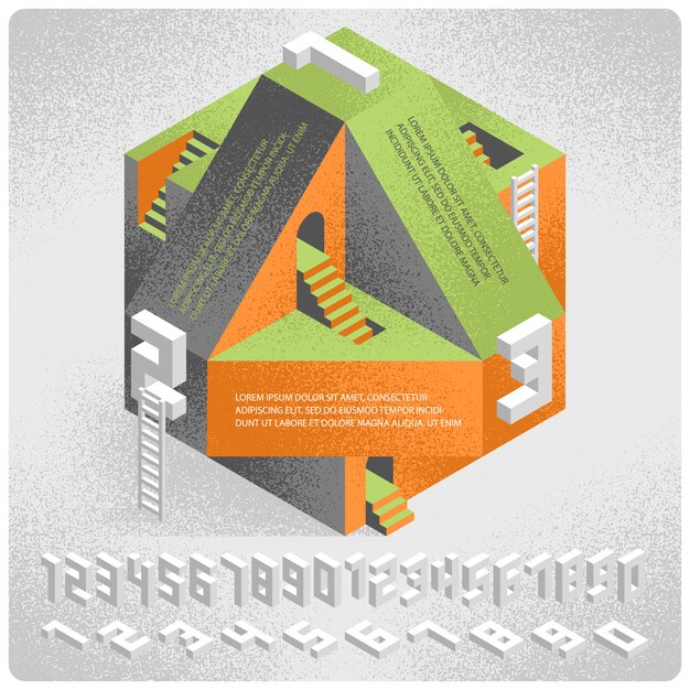 Forma astratta geometrica 3d