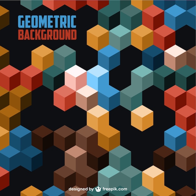 Vector 3d geometric background