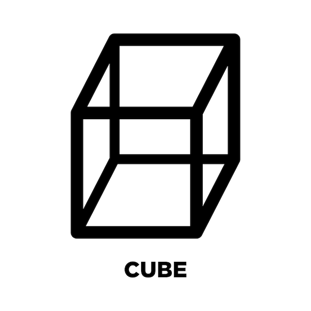 3d geometric shape cube shape icon