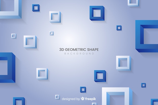 3d geometric shapes background