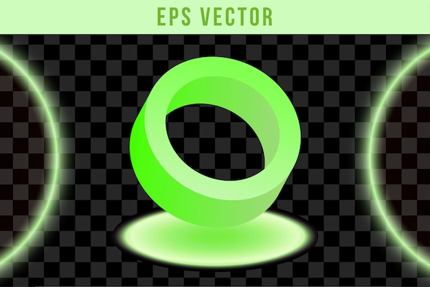 3D геометрические зеленые формы в модном изолированном векторе eps 10