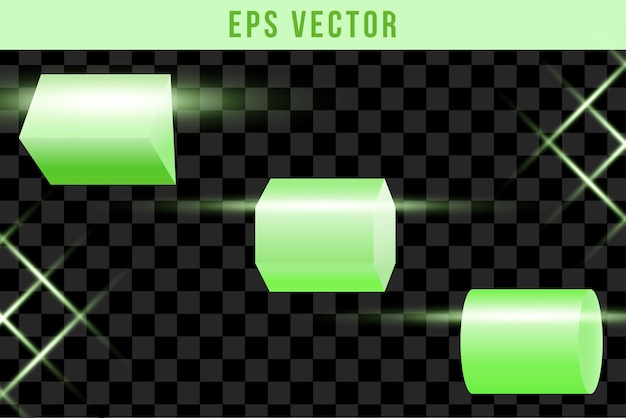 トレンディな分離ベクトル eps 10 で 3 d の幾何学的な緑の形状