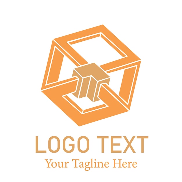 Векторная концепция дизайна 3D-геометрии логотипа