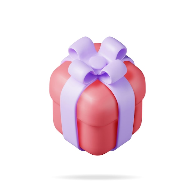 3D geschenkdoos geïsoleerd op wit renderen kleurrijke verpakte doos Kerstmis Nieuwjaar verkoop winkelen huidige doos met strikken en linten geschenkdoos voor Valentijn verjaardag en vakantie vector illustratie