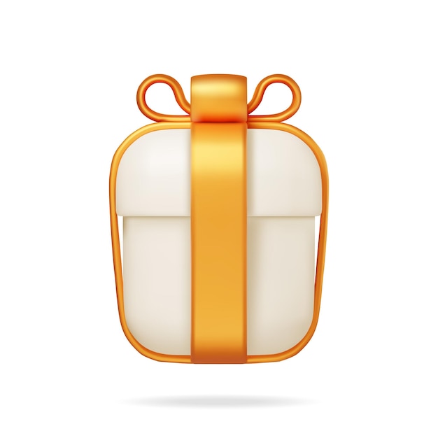 3D Gift Box geïsoleerd op wit Render Kleurrijke verpakt doos Kerstmis Nieuwjaar verkoop Shopping Gift Box met strikken en linten Gift Box voor Valentine verjaardag en vakantie Vector illustratie