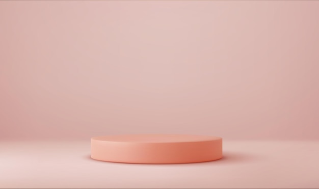 3d glanzend wit rond voetstukpodium