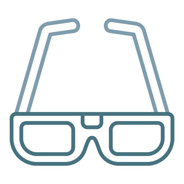 Vector 3d glasses flat illustration