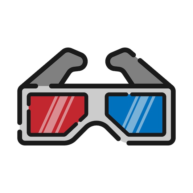 Vector 3d glasses icon