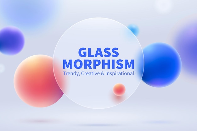 向量3 d glassmorphism背景设计