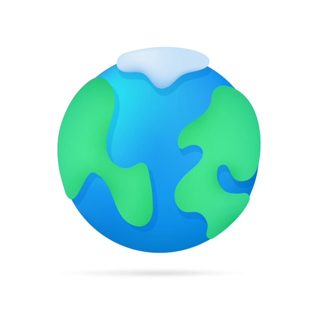 3 d 地球儀の図 地球を住みやすく保つという概念
