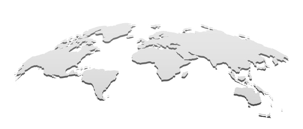교육 과학 웹 프레 젠 테이 션 현실적인 벡터 일러스트 레이 션에 대 한 3D 지구본 세계 지도 템플릿 흑백 디자인