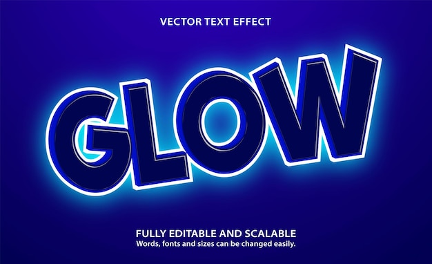 3D Glow vector teksteffect