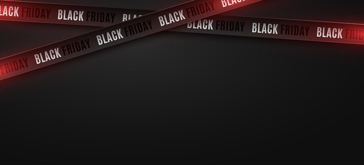 Vector 3d glowing ribbons on dark background for black friday sale crossed ribbons graphic elements for your design vector illustration eps 10