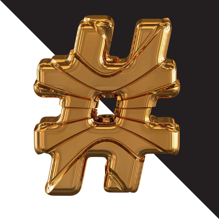 Vector 3d gold symbol with gold belts