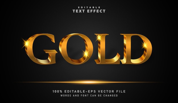 3D Gold text effect  Editable text effect