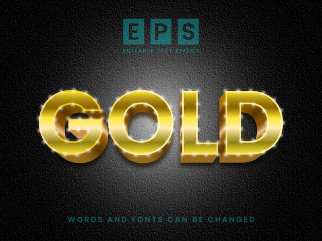 3d gold text effect