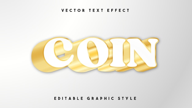 3d Gold and white EPS vector text effect