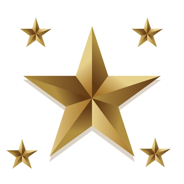 3d golden stars collection of gold star golden star isolated on white background golden 3d star