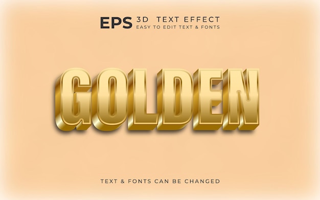 3D GOLDEN TEXT EFFECT