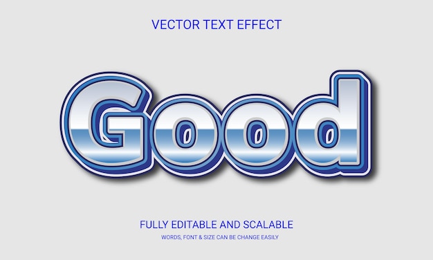 3D Good Editable text effect