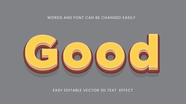 3d good editable text style design