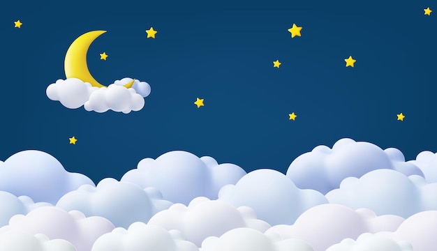 3d Good night and sweet dreams banner