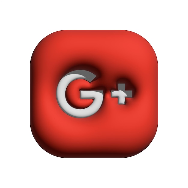 Вектор 3d логотип google plus