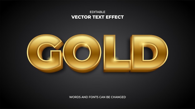 3d goud bewerkbare tekst-effect