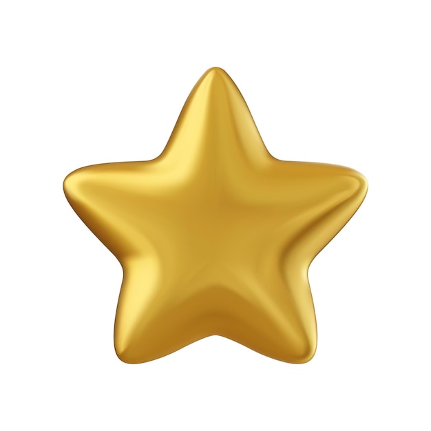 3D Gouden Ster-pictogram