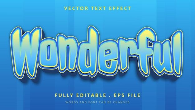 3d gradient wonderful editable text effect design