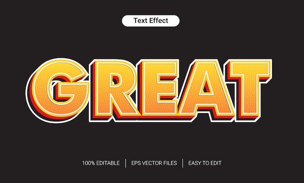 3d great gradient halftone text style effect