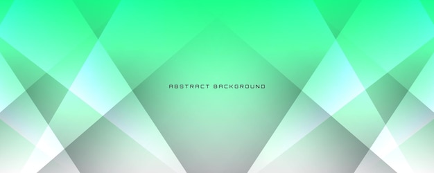 Vector 3d green white geometric abstract background overlap layer on bright space with cutout effect
