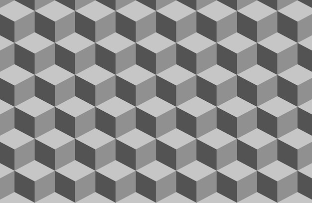 3d grey cube pattern vector background.