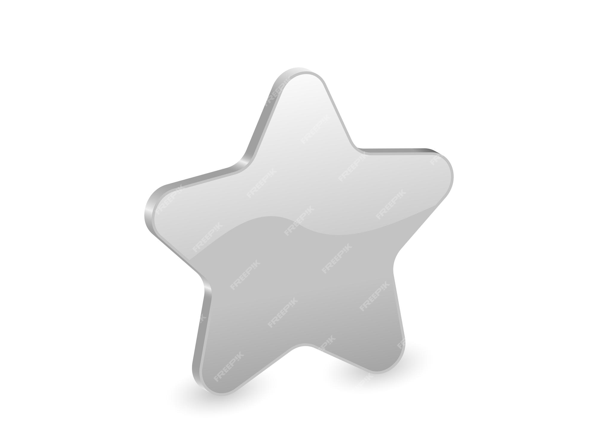 Premium Vector | 3d grey star