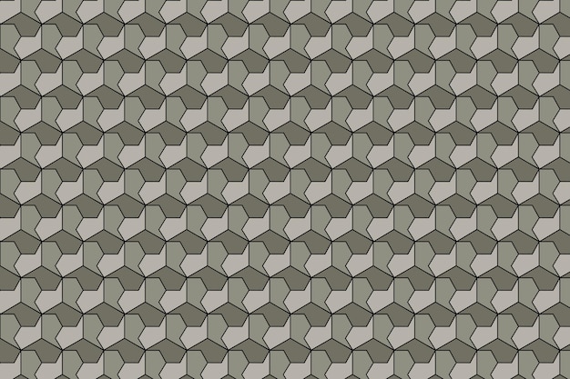 3d grijs geometrisch kubus naadloos patroon. Isometrische veelhoekige blokken vector achtergrond.